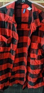 Red plaid flannel shirt